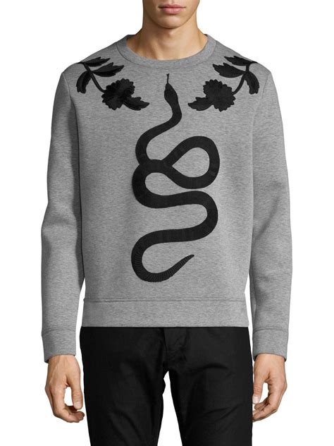 gucci crewneck grey|Gucci space snake jumper.